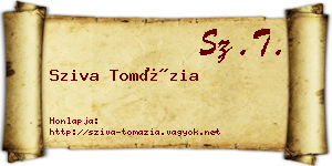 Sziva Tomázia névjegykártya